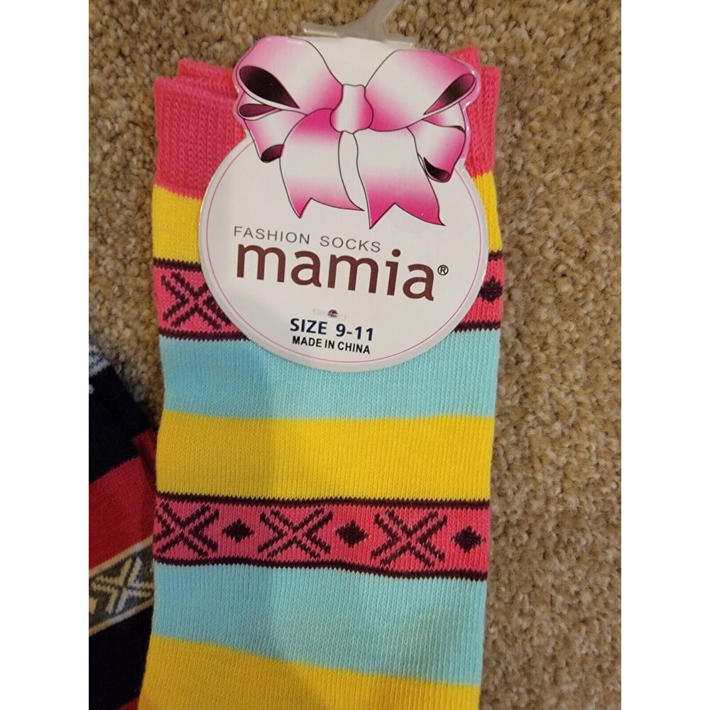Socks Mamia Women's Fashion Socks, 6 Pairs, Assorted Colors, Size 9-11